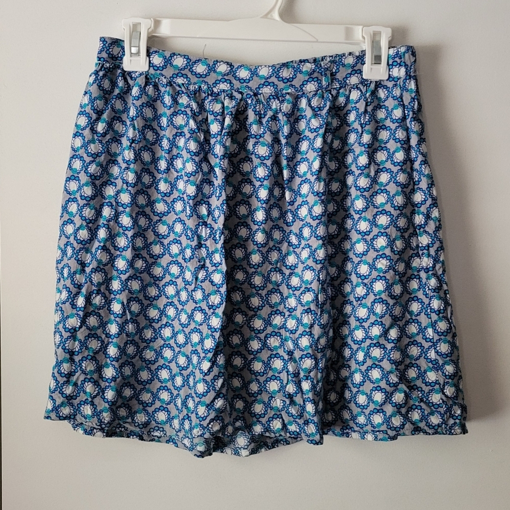 Mossimo Blue Printed Skirt